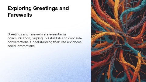 Greetings and Farewells по-английски