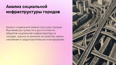 Анализ обеспеченности объектами социальной инфраструктуры в современных условиях развития городов
