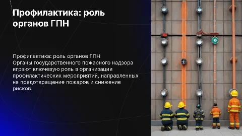 Организация профилактических мероприятий органами ГПН