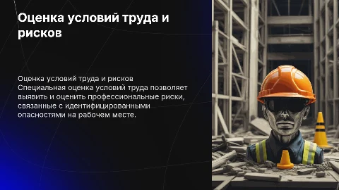 Специальная оценка условий труда и профессиональные риски