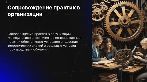 Организационно-техническое сопровождение практик