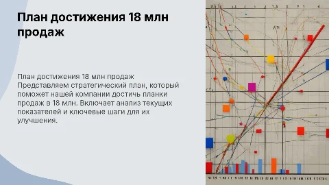 План для достижения плана продаж в 18 млн