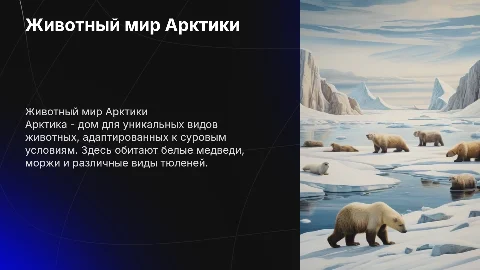 животный мир артики