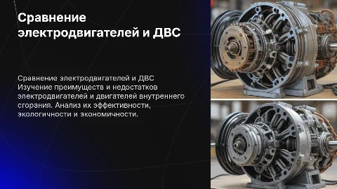Сравнение электродвигателей и ДВС