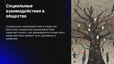 Социальные взаимодействия человека в обществе