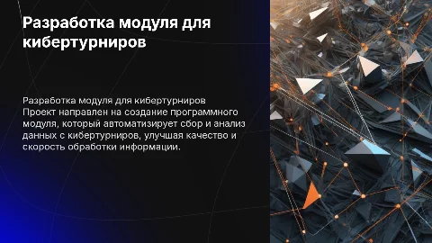 Разработка программного модуля для кибертурниров