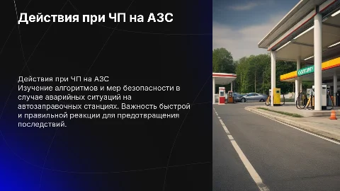 Действия в нештатных ситуациях на АЗС