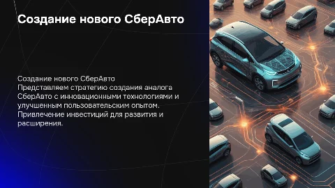Автомобильная презентация для инвесторов: аналог СберАвто