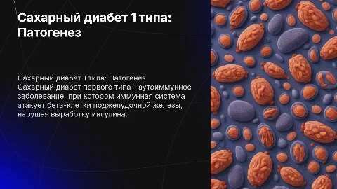 Патогенез сахарного диабета 1 типа и аутоиммунные механизмы
