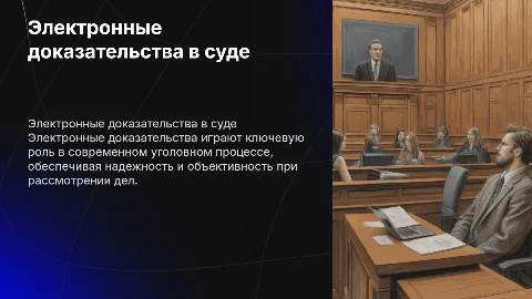 Использование электронных доказательств в уголовном судопроизводстве