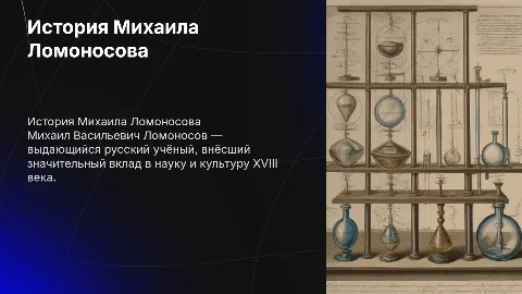 Презентация по истории М.В. Ломоносов