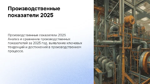 Производственные показатели за 2025 год
