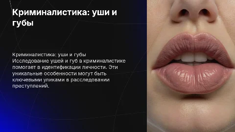 криминалистическое исследование ушей губ