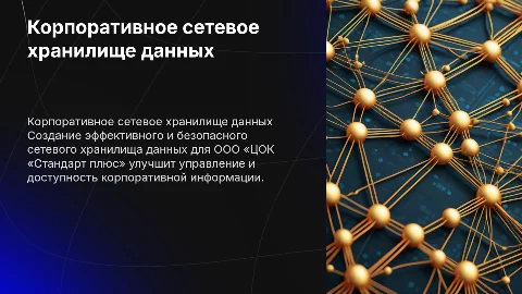 Создание корпоративного сетевого хранилища данных для бизнеса