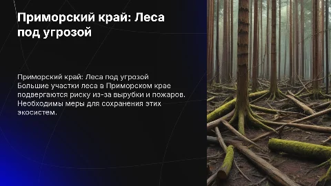 Приморский край: Леса под угрозой и их сохранение