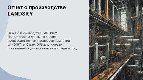 Отчет о производстве компании LANDSKY китай