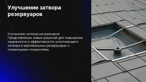 Усовершенствование уплотняющего затвора резервуаров