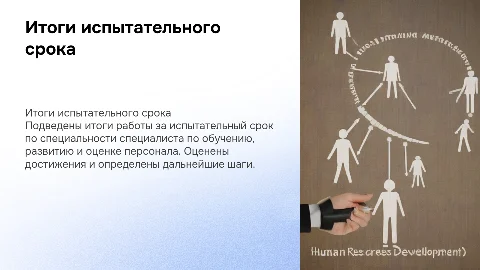 Итоги работы специалиста по обучению и развитию персонала