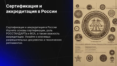 Сертификация, РОССТАНДАРТ, ФСА и аккредитация в России