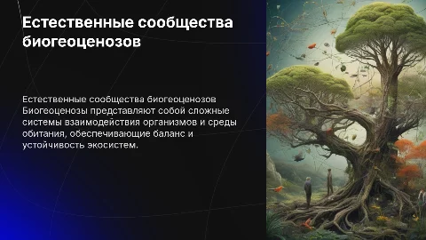 Естественные сообщества живых организмов биогеоценозы