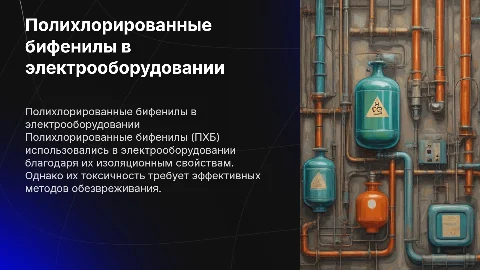 Полихлорированные бифенилы их производство и применение в электрооборудовании. методы их обезвреживания