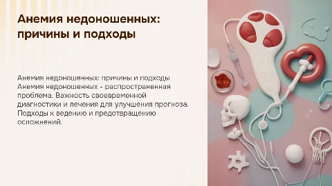 Анемия недоношенных, причины и тактика ведения
