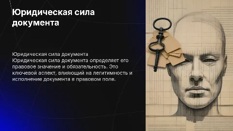 Юридическая сила документа