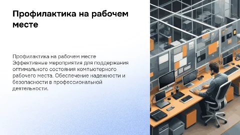 Профилактические мероприятия для компьютерного рабочего места