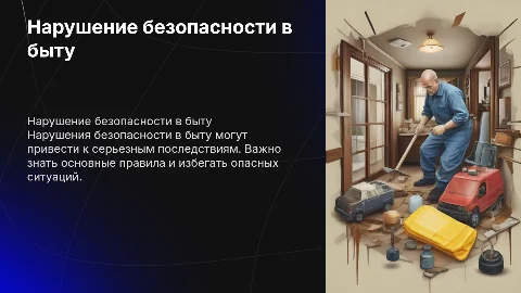 нарушение требований безопасности в быту