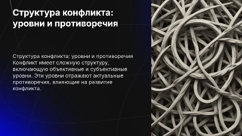 Структура конфликта: объективные и субъективные уровни
