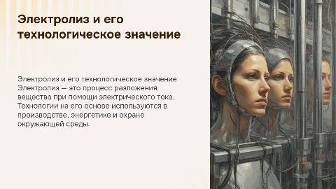 Электролиз и его использование в технологии электрохимических систем