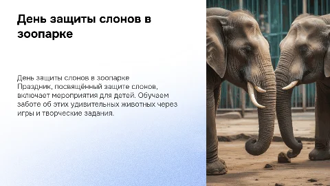 День защиты слонов в зоопарке: яркие картинки для детей