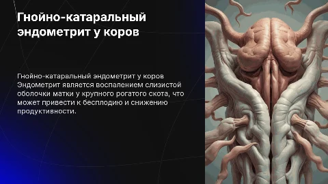 Гнойно- катаральный эндометрит крупного рогатого скота коров