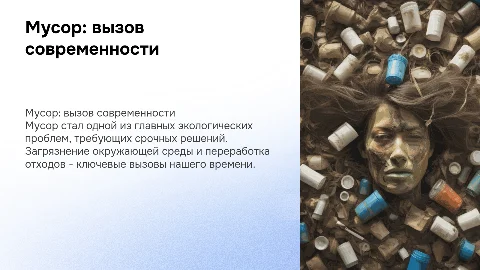 “Мусор - главная проблема современности
