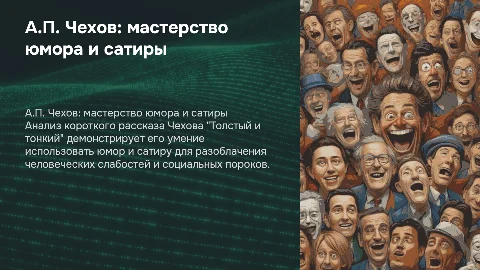 А.П. Чехов: мастер короткого рассказа и юмора