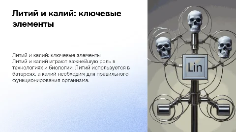 Литий и калий в жизни людей