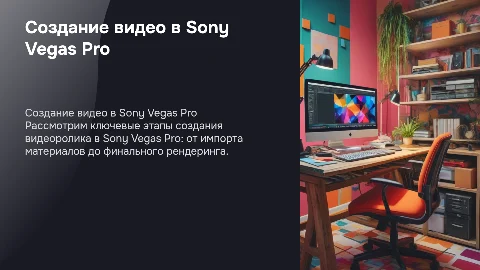 Технический процесс создания видеороликов в Sony Vegas Pro