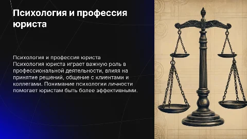 Психологические основы профессиональной деятельности юриста