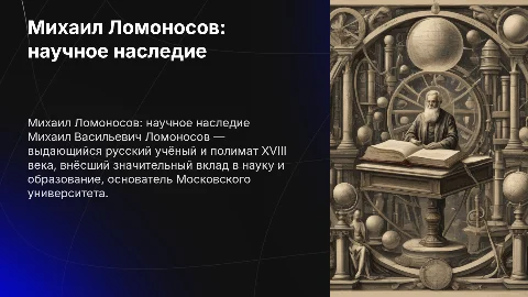 Ломоносов, на английском