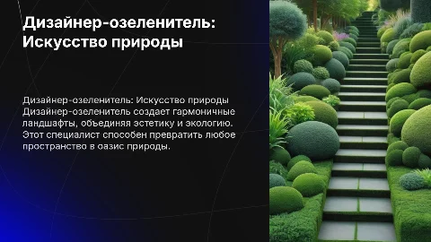 Дизайнер- озеленитель