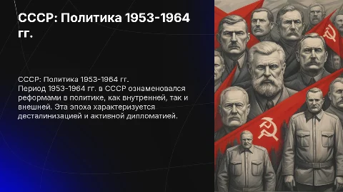 СССР внутренняя и внешняя политика 1953-1964