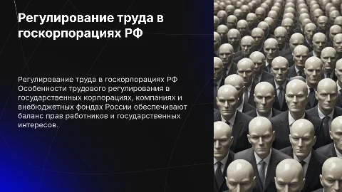 Регулирование труда в госкорпорациях и фондах РФ