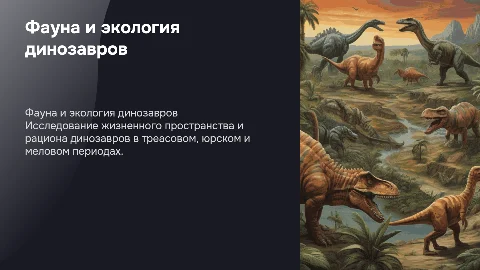Фауна и экология динозавров: триасовый, юрский и меловой период