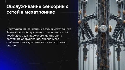 Техническое обслуживание сенсорных сетей в мехатронных системах