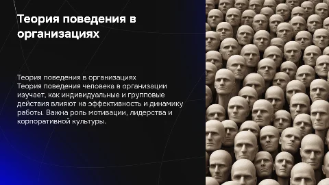 теория поведения человека в организации