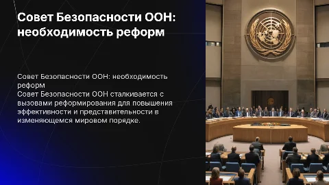 The UN Security Council and issues concerning its reform