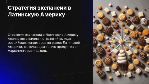 Стратегия выхода российских производителей кондитерских изделий