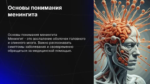 Не сложная презентация на тему менингит