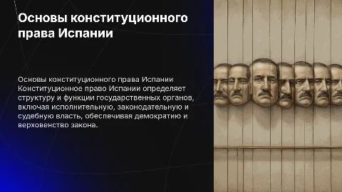 Основы конституционного права Испании и органы власти