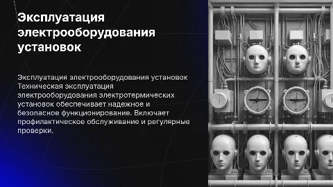 Техническая эксплуатация электрооборудования установок